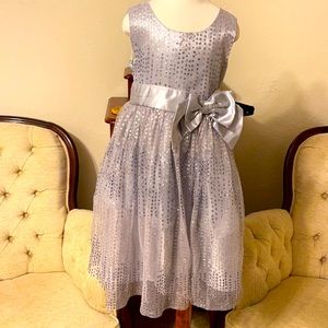 Size 6 girl’s silver sparkle dress